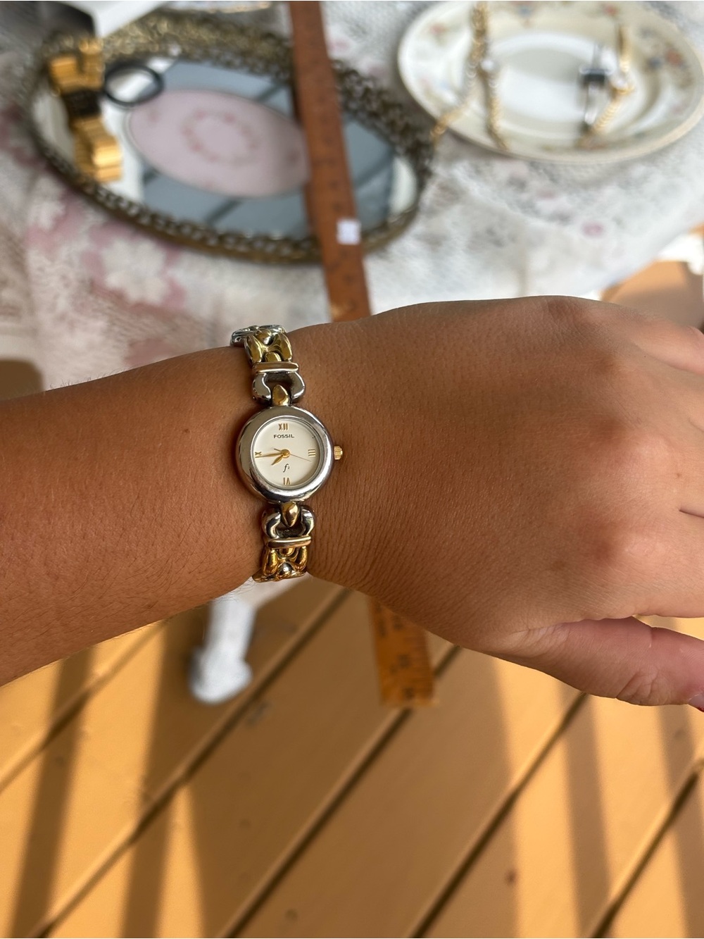 Fossil Two-Tone Gold & Silver Women's Bracelet Watch